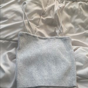 Grey Brandy Melville cropped cami strap